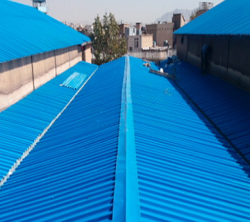 اجرای پوشش سوله